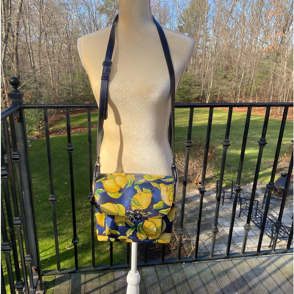 Patricia Nash Positano Lemon Leather handbag